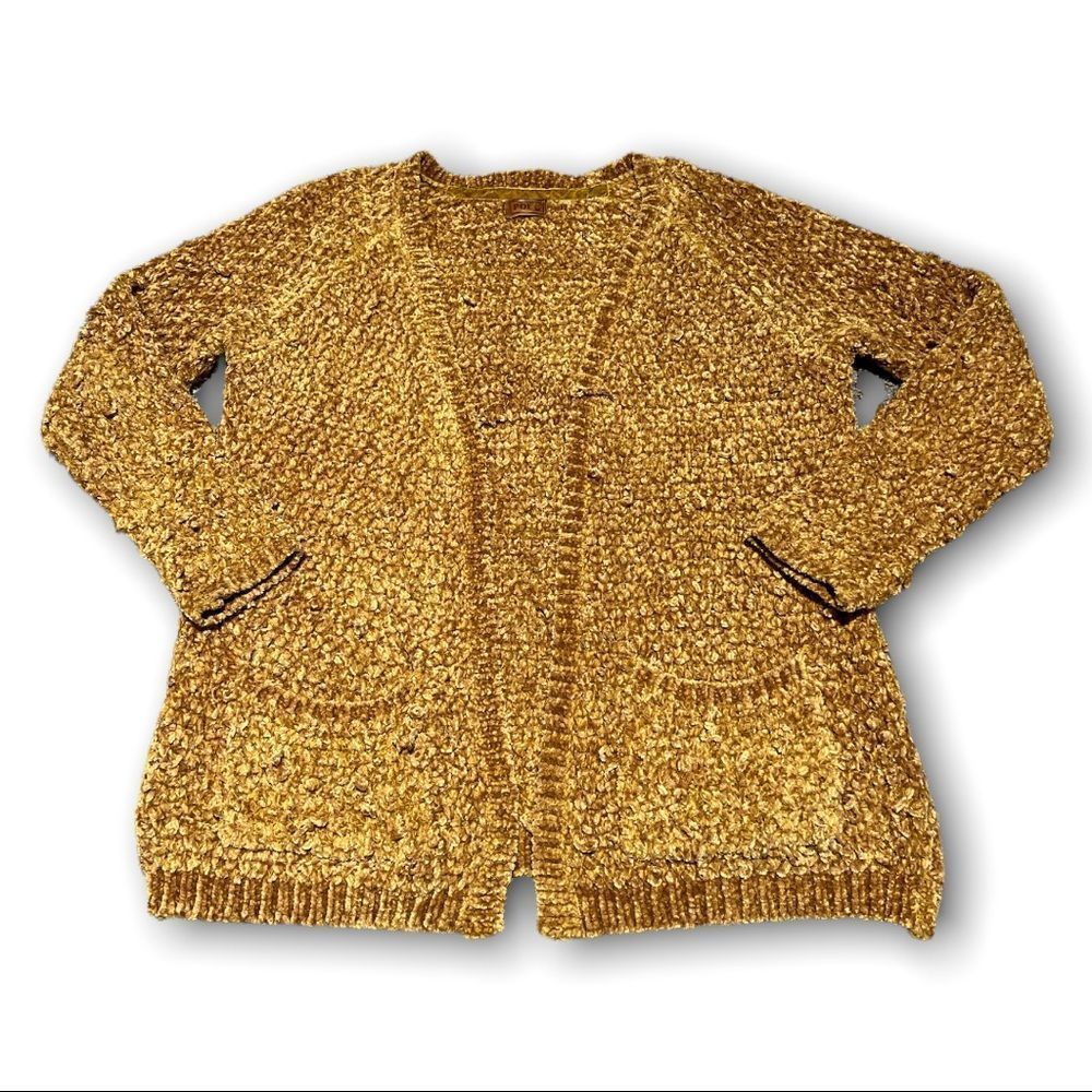 Pol Women’s Knit Textured Cardigan Sweater Size Medium